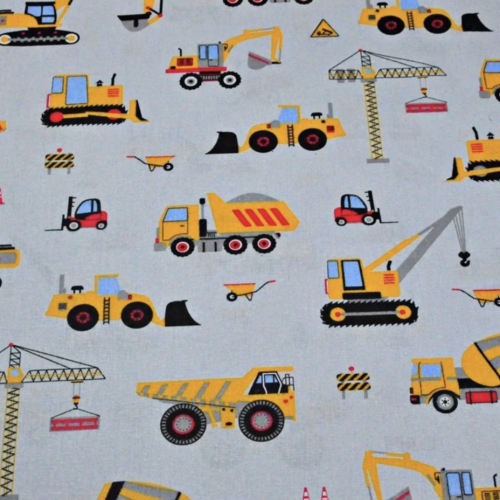 Tissu garçon chantier 50x80cm