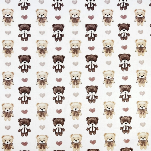 Tissu enfant petit ours 50x80 cm