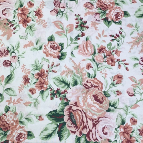 Tissu coton grandes fleurs  50x80 cm