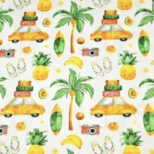 Tissu tropical surf 50x80 cm