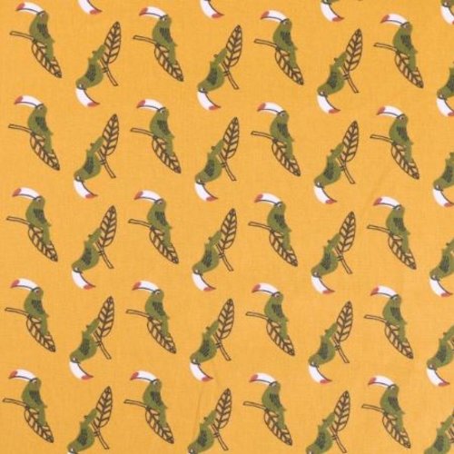 Tissu tropical toucans 55x75cm