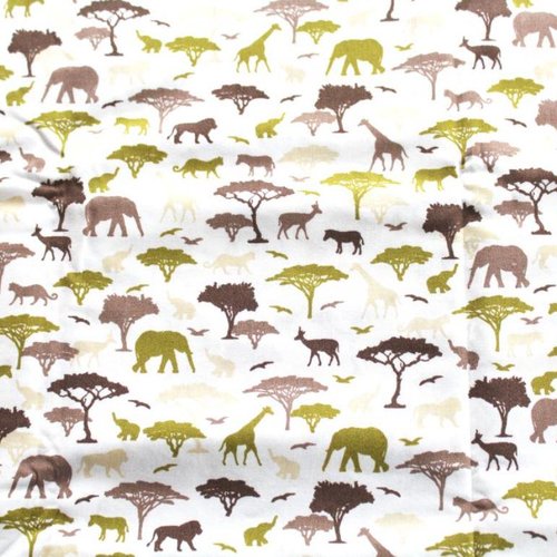 Tissu animaux de la savane 50x75cm
