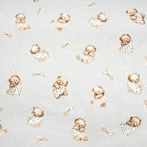 Tissu enfant petit ours 50x80 cm