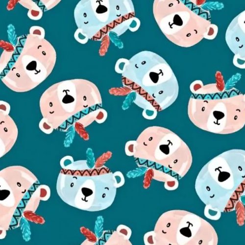 Tissu ours indiens 50x80 cm
