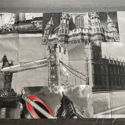 Tissu coton thème london 50x80cm