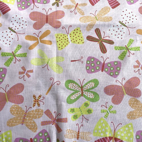 Tissu papillons 50x78 cm