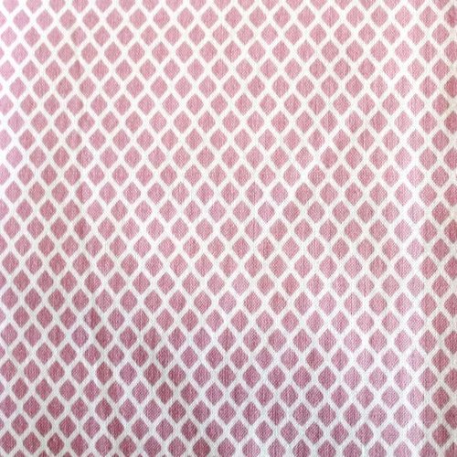 Tissu losanges rose et blanc gütermann  50x72 cm