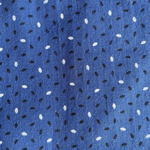 Tissu imprimé grain de riz marine, noir et blanc 50x70 cm