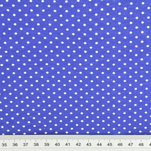 Tissu pois 2mm bleu et blanc 50x73 cm