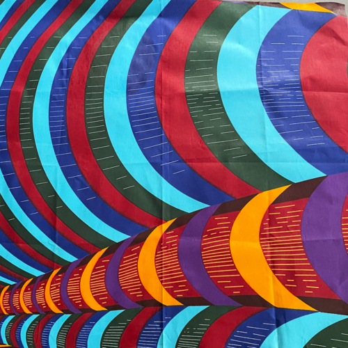 Tissu wax multicolore 53x56 cm