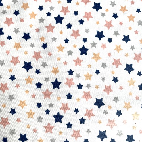 Tissu enduit étoiles 50x75cm