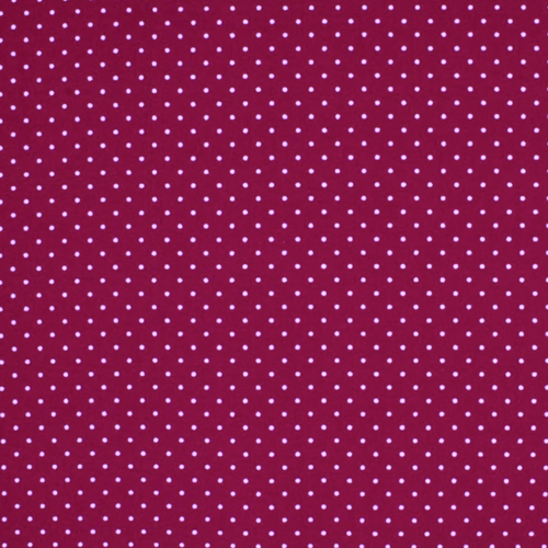 Tissu coton à pois 2mm framboise et blanc 50x72 cm