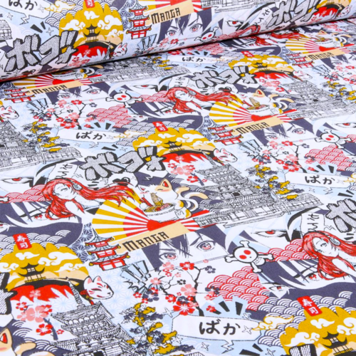 Tissu coton kawaï 50x75cm