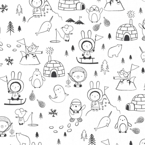 Tissu à colorier pôle nord 50x75 cm