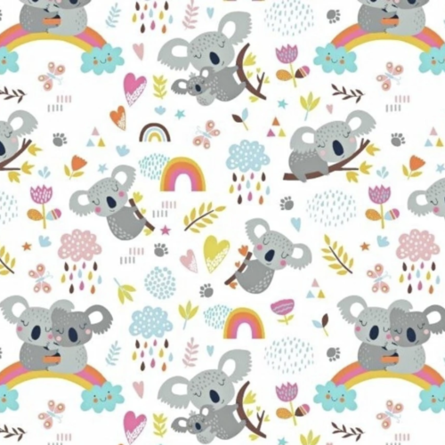 Tissu enfant koalas 50x80 cm