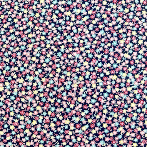 Tissu fleurs multicolores liberty 50x70 cm