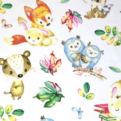 Tissu enfant animaux 50x80 cm