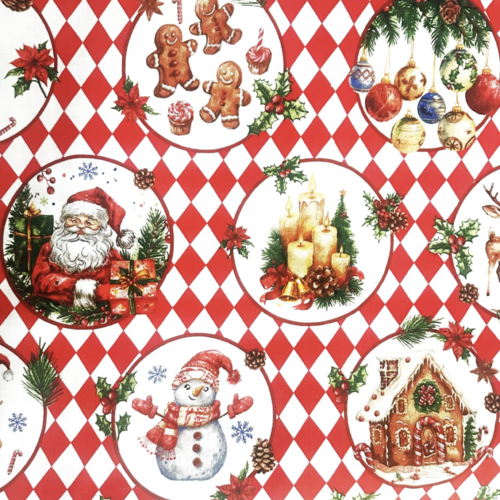 Tissu décorations de noël 50x80cm