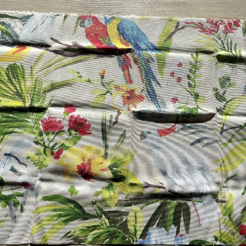 Tissu ameublement perroquets 50x69cm