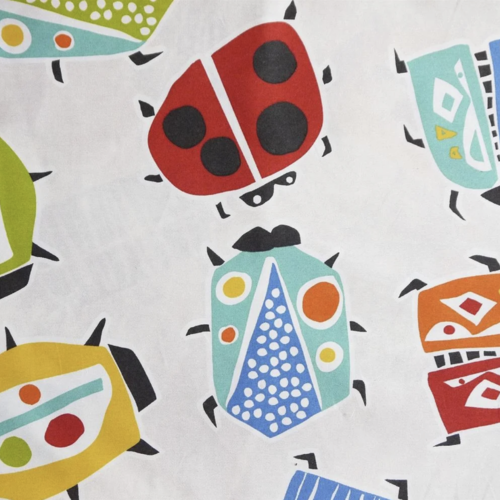 Tissu ameublement insectes multicolores 50x70cm