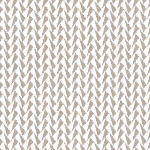 Tissu ameublement graphique beige et blanc 50x65cm