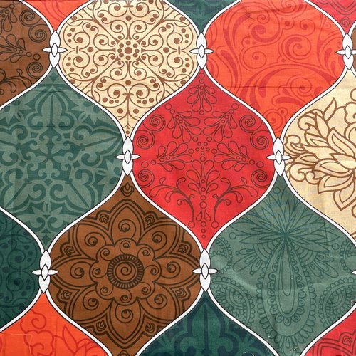 Tissu toupies marocaines 50x80 cm