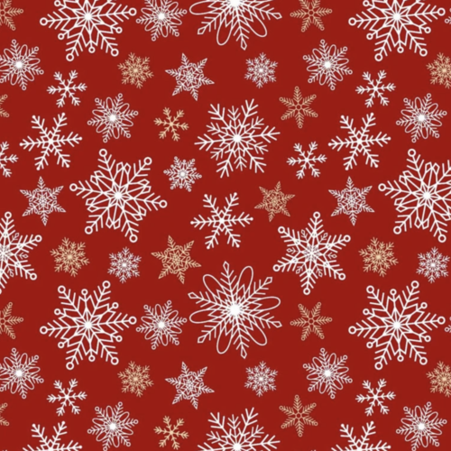 Tissu flocons de noël 50x80cm