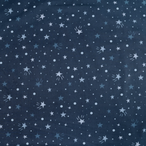 Tissu étoiles bleu marine 50x80 cm