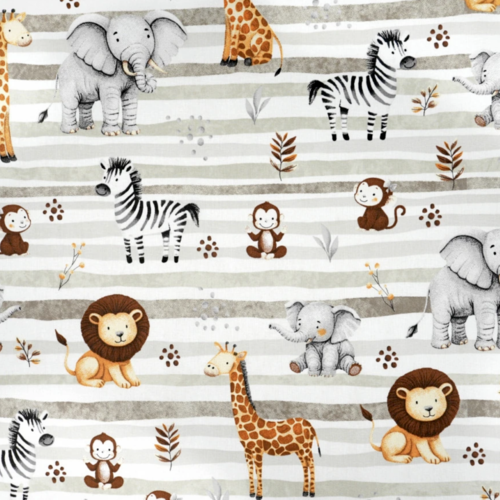 Tissu animaux de la savane 50x80cm