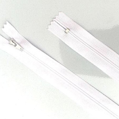 Lot de 10 fermetures éclair 10cm blanches
