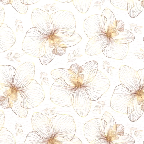 Simili cuir fleurs orchidées 50x65cm