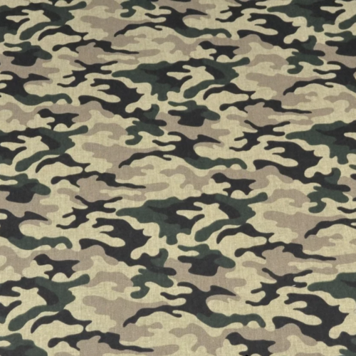 Tissu coton militaire camouflage 50x80 cm