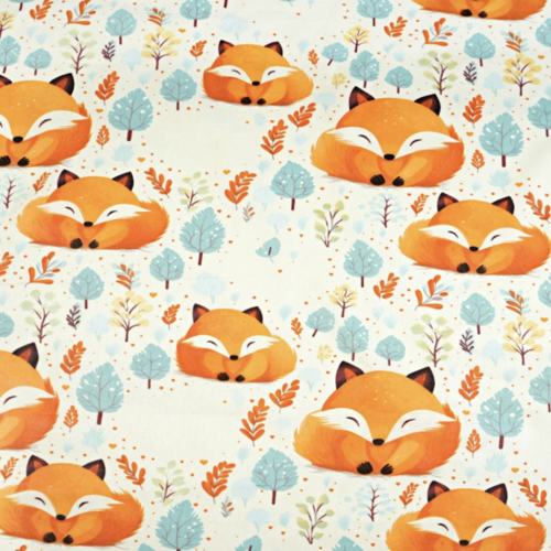 Tissu enfant renards 50x80cm