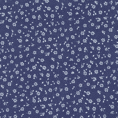 Tissu fleurs liberty bleu marine 50x80 cm