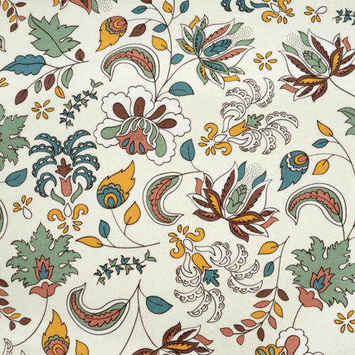 Tissu coton fleurs folk 50x80 cm