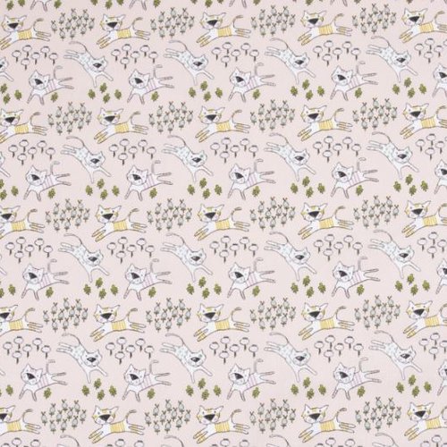Tissu coton chats  55x73 cm