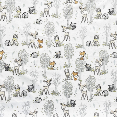 Tissu enfant animaux de la forêt 50x80cm