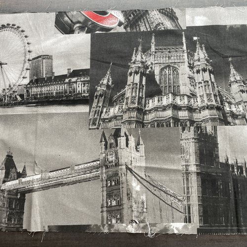 Tissu coton thème london 50x80cm