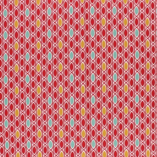 Tissu graphique multicolore 50x73cm