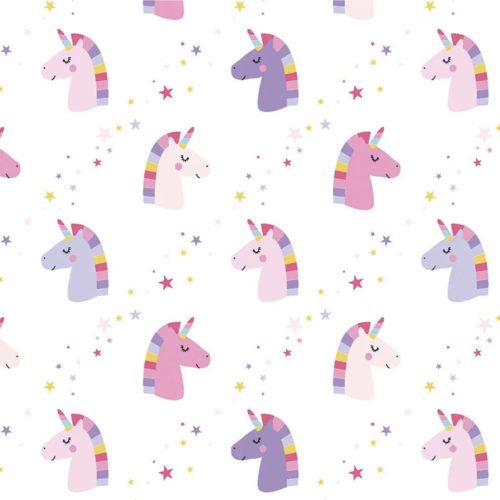 Tissu enfant licornes 53x72 cm