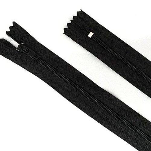 Lot de 10 fermetures éclair 10cm noires