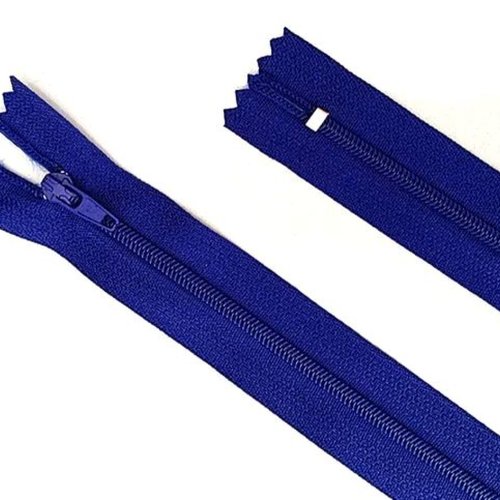 Lot de 10 fermetures éclair 10cm bleu