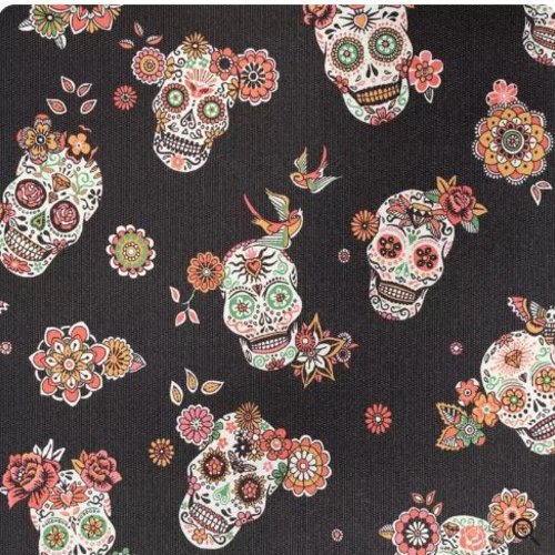 Simili cuir têtes de mort 50x70cm