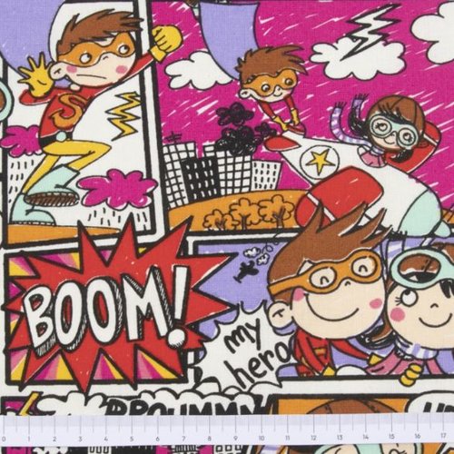 Tissu coton bandes dessinées 50x80cm