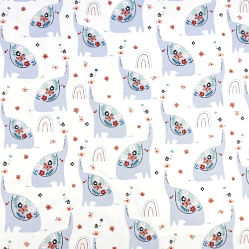 Tissu enfant éléphants 50x80cm