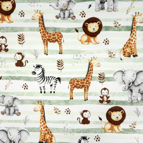 Tissu animaux de la savane 50x80cm