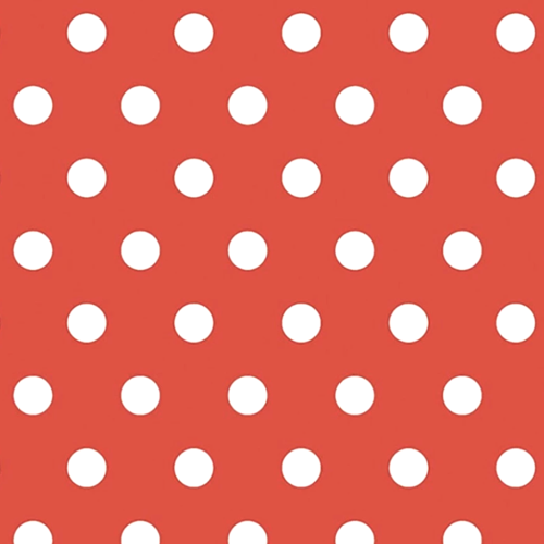 Tissu coton à pois rouge et blanc 11mm 50x80 cm