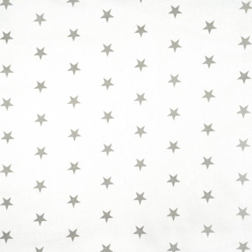 Tissu étoiles gris et blanc 50x80 cm