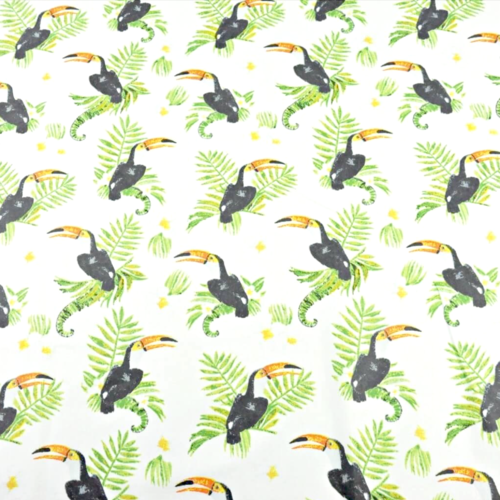 Tissu tropical toucans 50x80cm