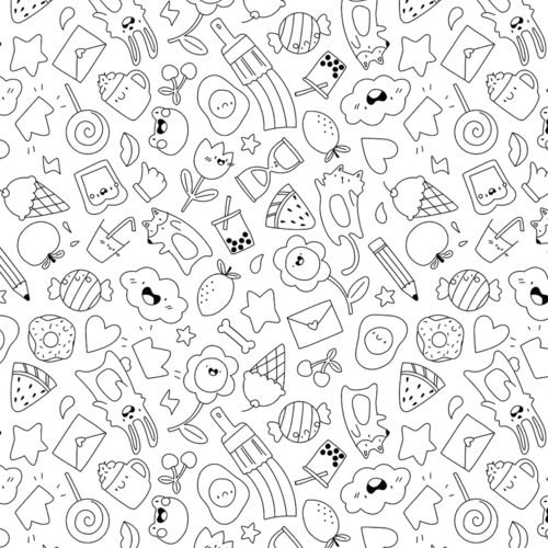 Tissu à colorier divers 50x75cm